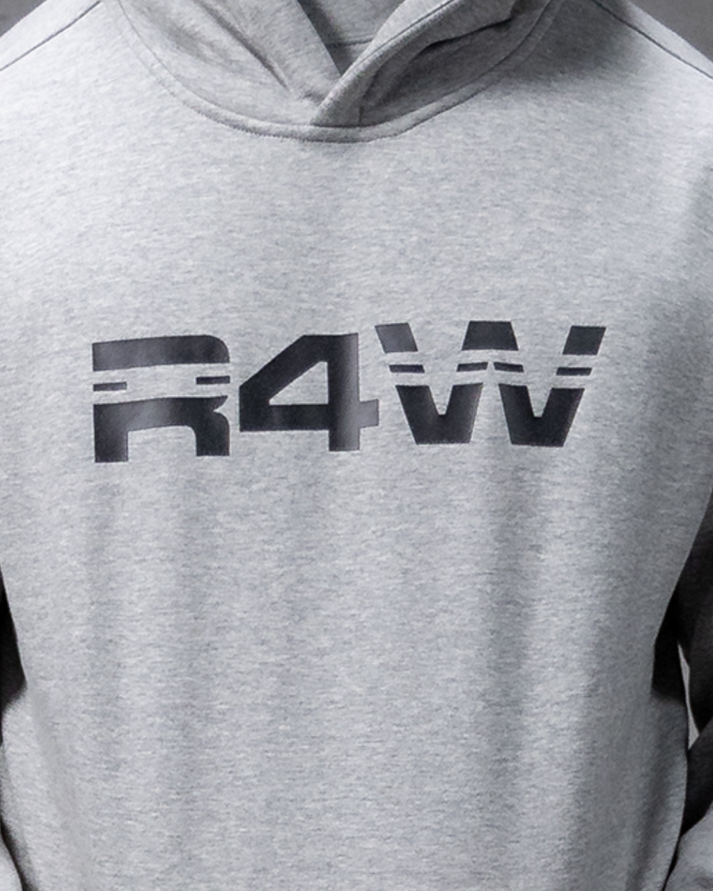 R4W FLEECE HOODIE MARL GREY