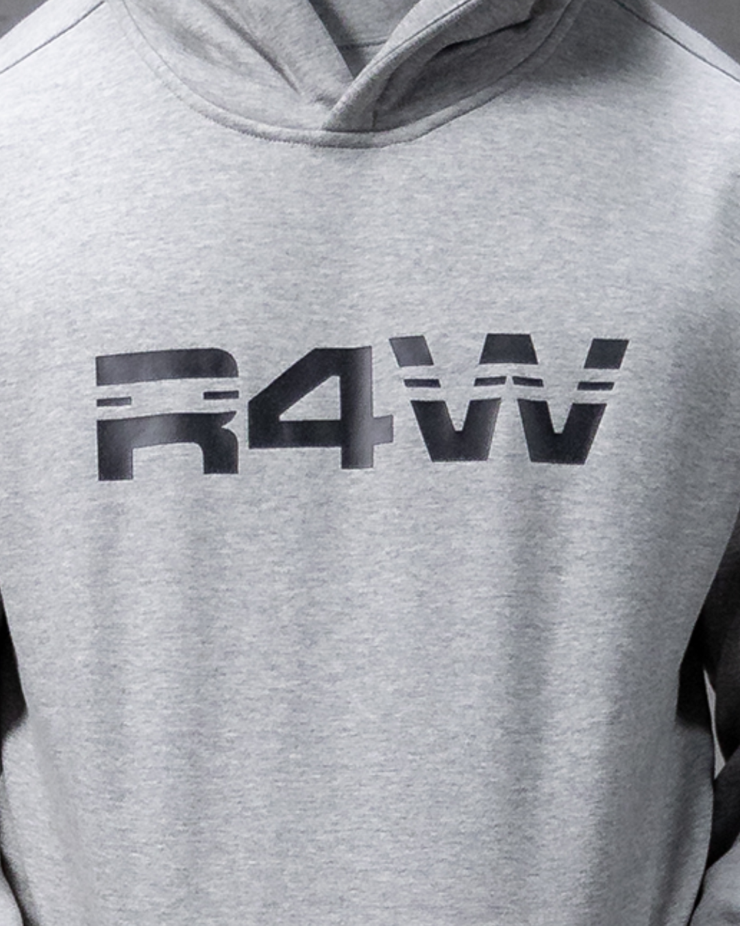 R4W FLEECE HOODIE MARL GREY