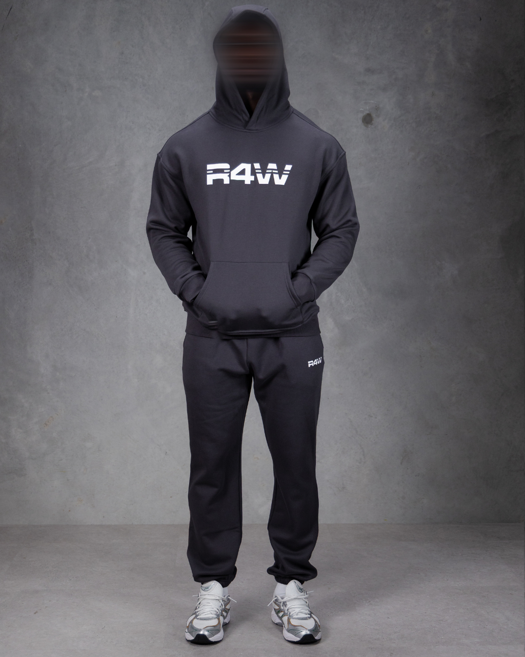 R4W FLEECE HOODIE CHARCOAL