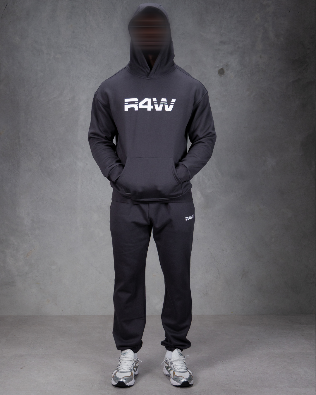 R4W FLEECE HOODIE CHARCOAL