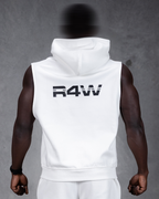 R4W SLEEVELESS HOODIE WHITE