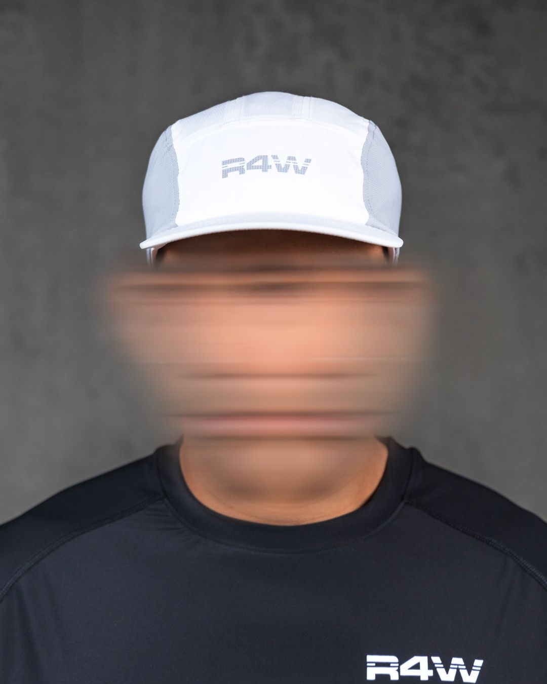 R4W HYBRID DRI-FIT HAT WHITE/GREY
