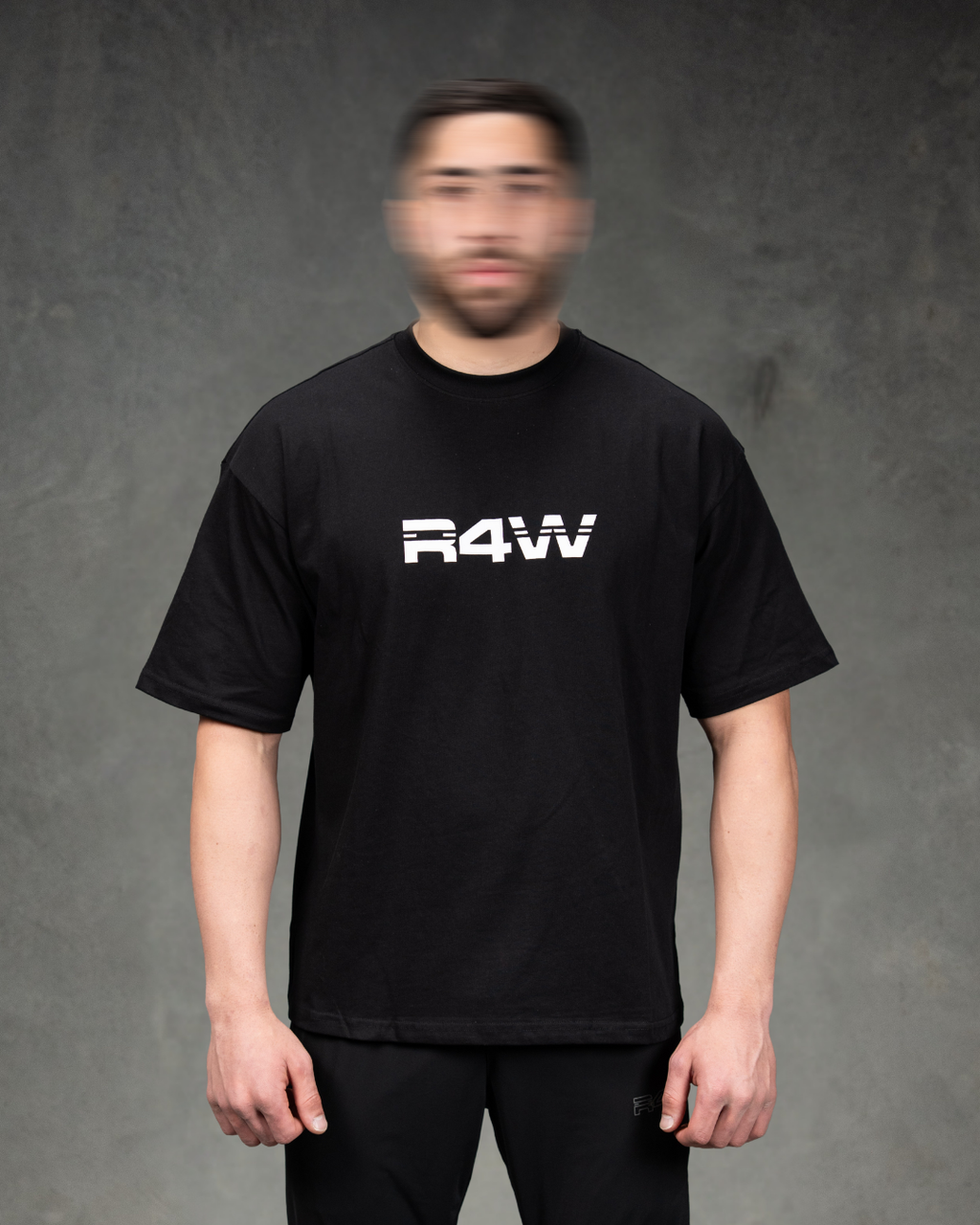 R4W OVERSIZED TEE BLACK