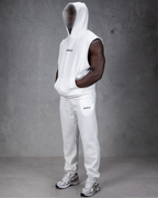 R4W SLEEVELESS HOODIE WHITE