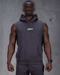R4W SLEEVELESS HOODIE CHARCOAL