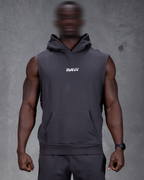 R4W SLEEVELESS HOODIE CHARCOAL