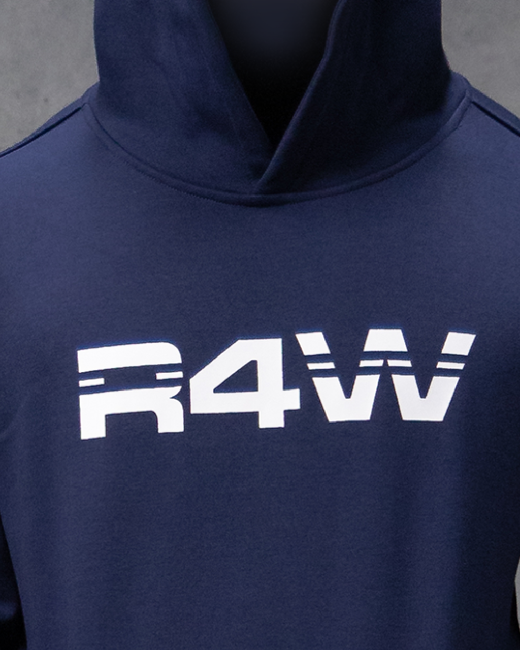 R4W FLEECE HOODIE NAVY BLUE