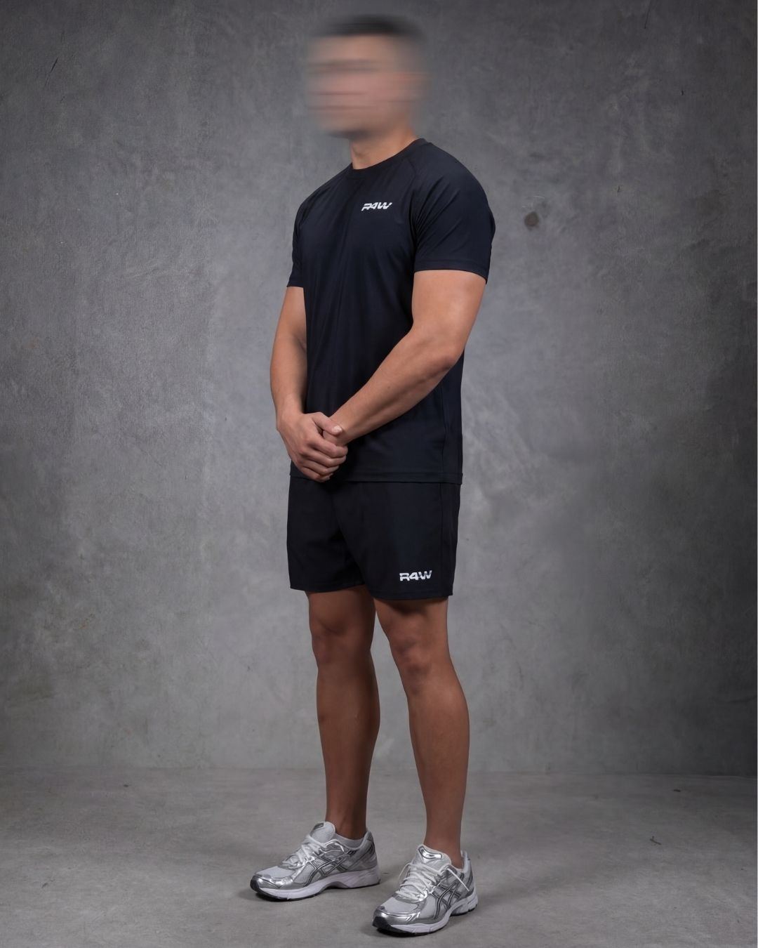 R4W PRO FLEX TEE BLACK/WHITE