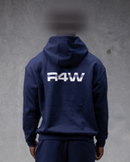 R4W FLEECE HOODIE NAVY BLUE