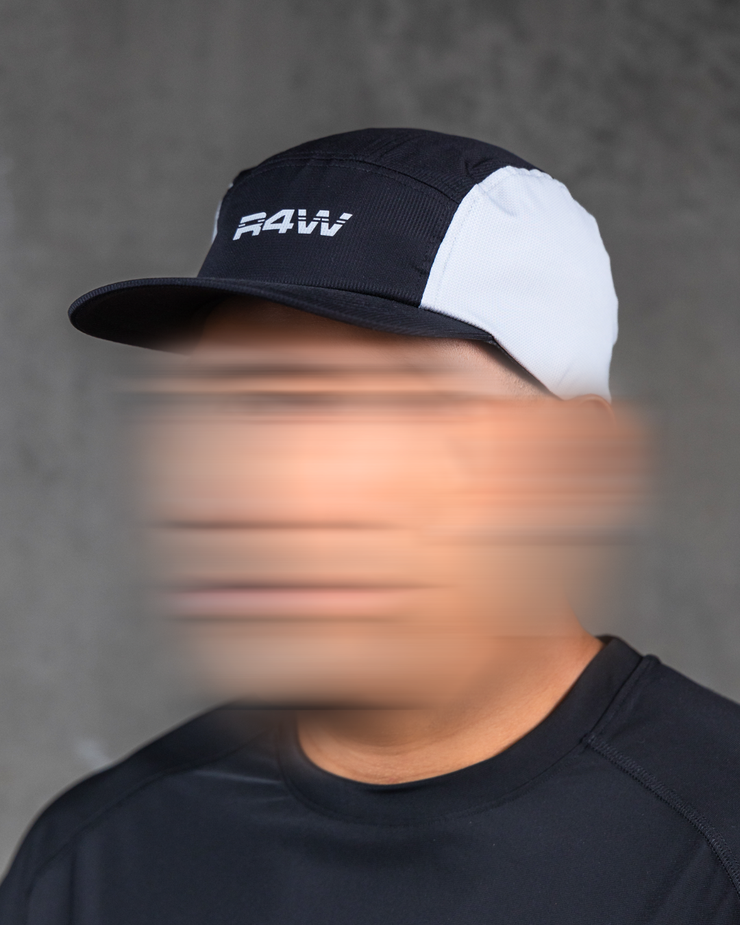 R4W HYBRID DRI-FIT HAT BLACK/GREY