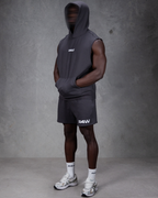 R4W SLEEVELESS HOODIE CHARCOAL