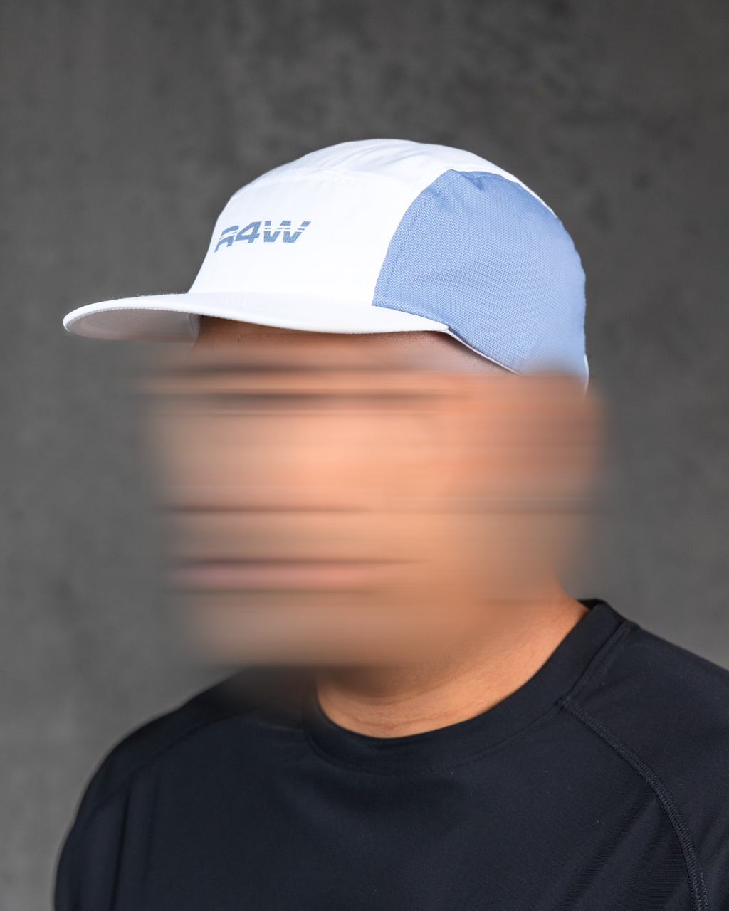 R4W HYBRID DRI-FIT HAT WHITE/LIGHT BLUE