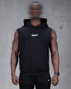 R4W SLEEVELESS HOODIE BLACK