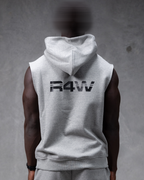 R4W SLEEVELESS HOODIE MARL GREY
