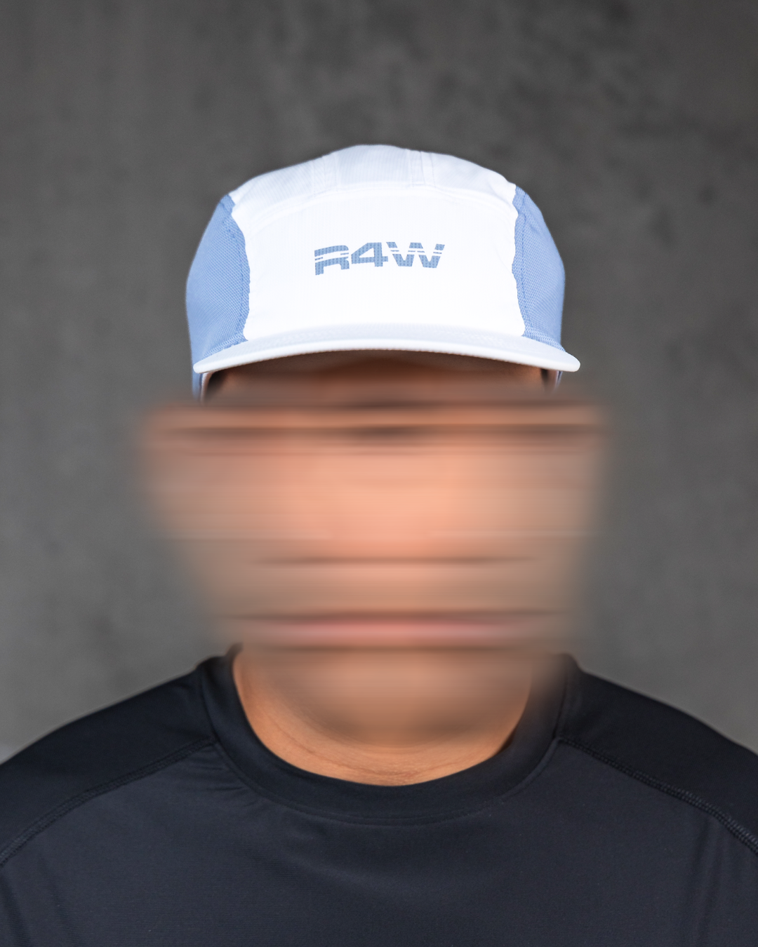 R4W HYBRID DRI-FIT HAT WHITE/LIGHT BLUE