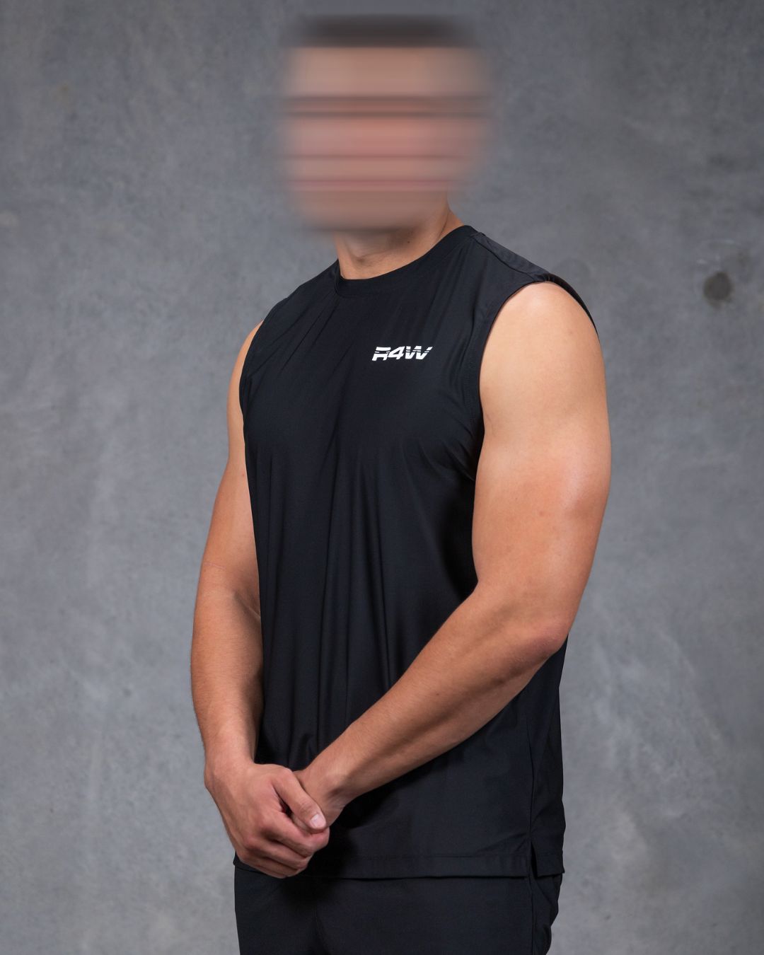 R4W PRO FLEX SINGLET BLACK/WHITE