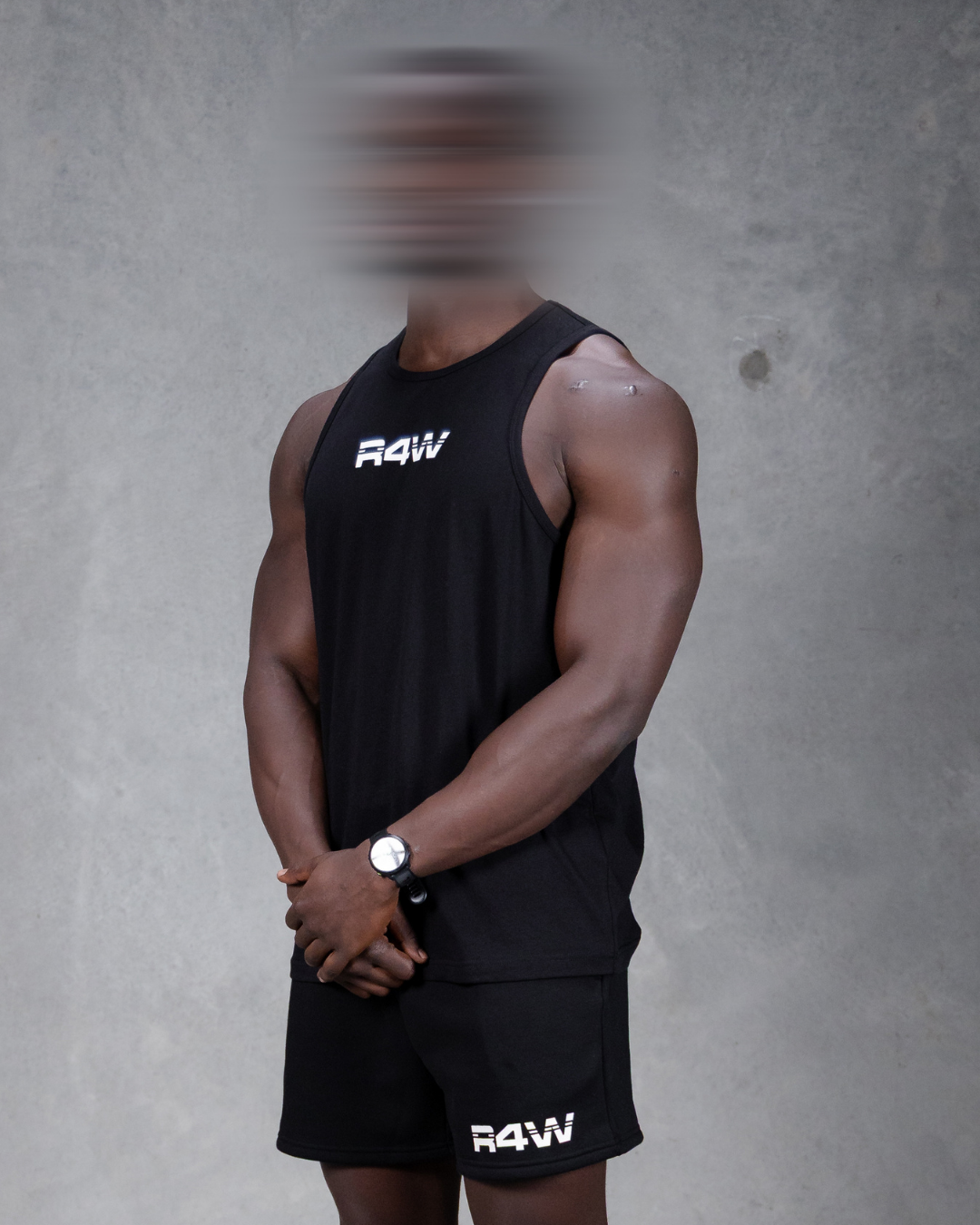 R4W SINGLET BLACK