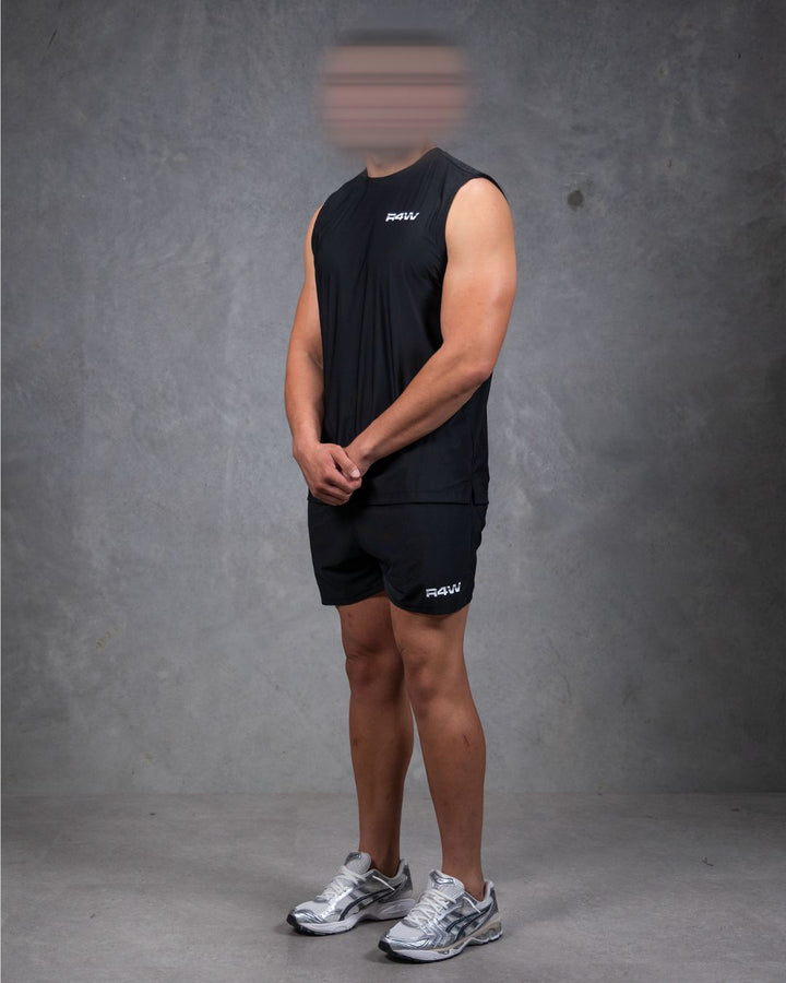 R4W PRO FLEX SINGLET BLACK/WHITE