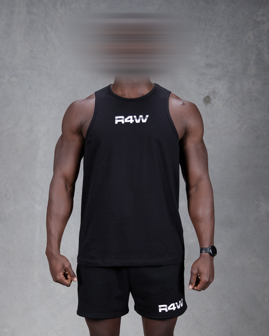 R4W SINGLET BLACK