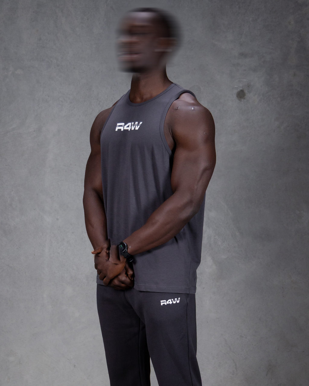 R4W SINGLET CHARCOAL