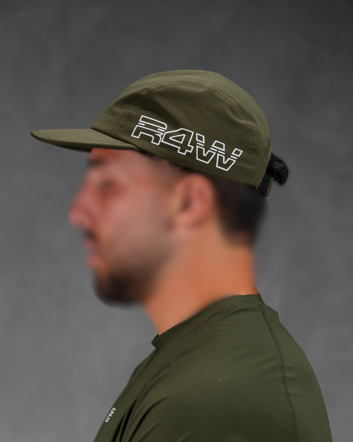 R4W EDGE DRI-FIT HAT OLIVE GREEN