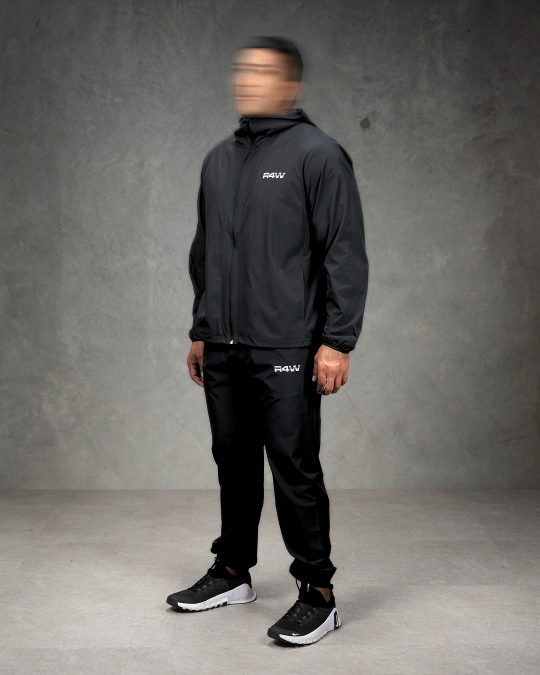 R4W ACTIVE WINDBREAKER JACKET BLACK