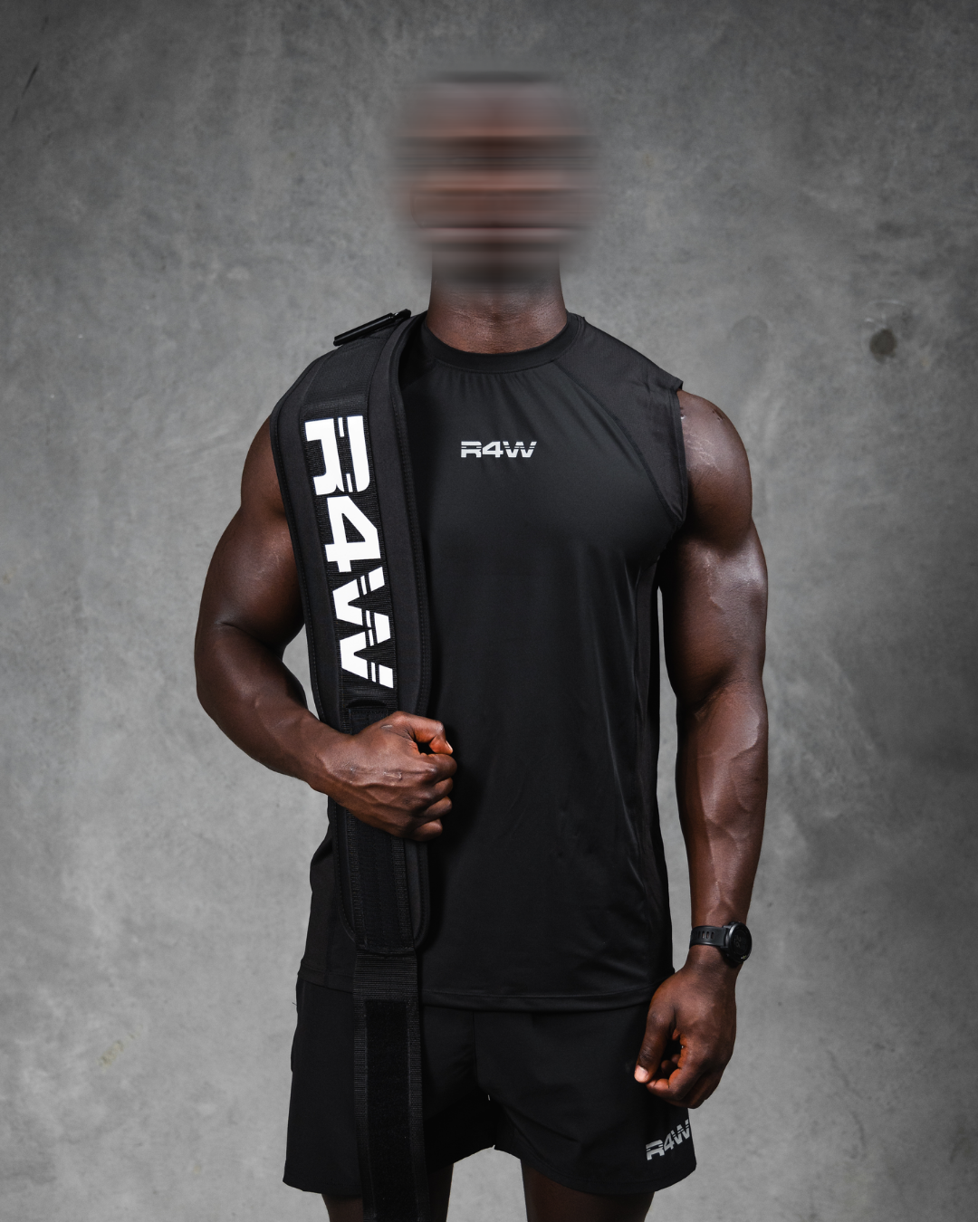 R4W WEIGHTLIFTING BELT BLACK