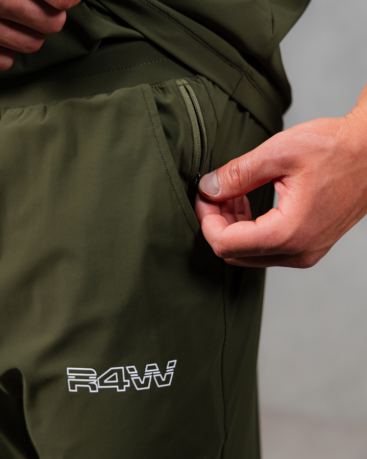 R4W PRO FLEX TRACKPANTS OLIVE GREEN