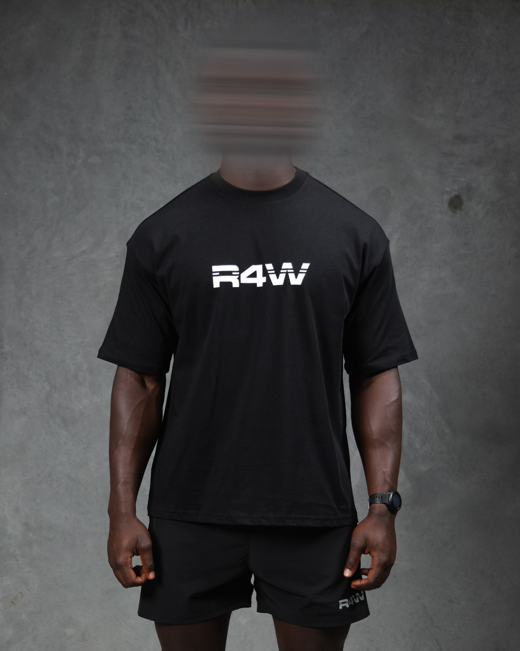 R4W OVERSIZED TEE BLACK