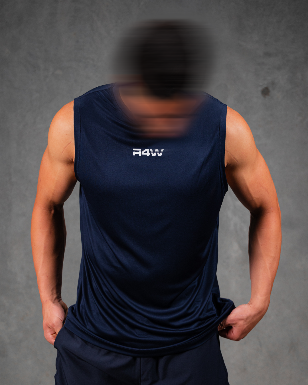 R4W ACTIVE SINGLET NAVY BLUE