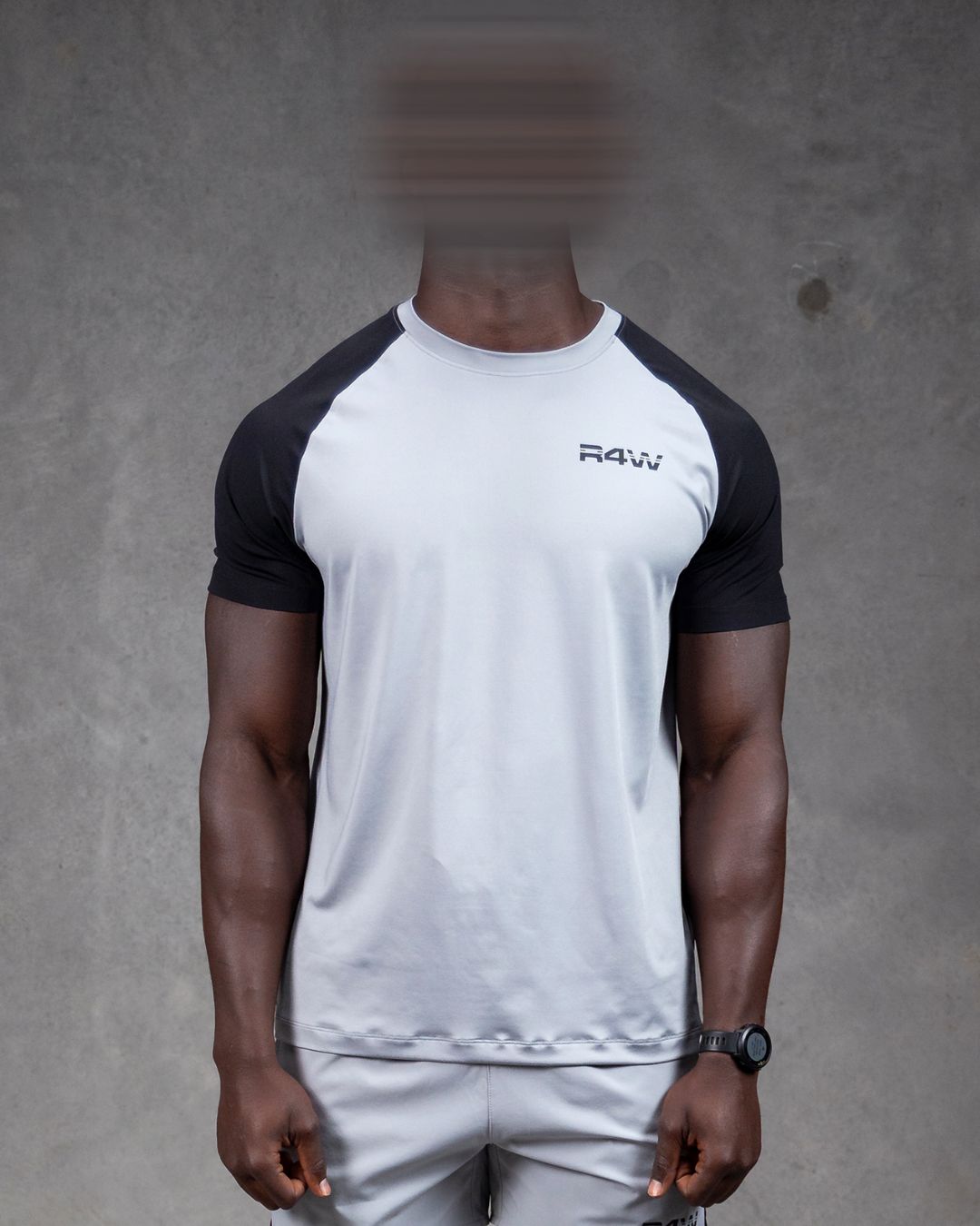 R4W HYBRID TEE GREY/BLACK
