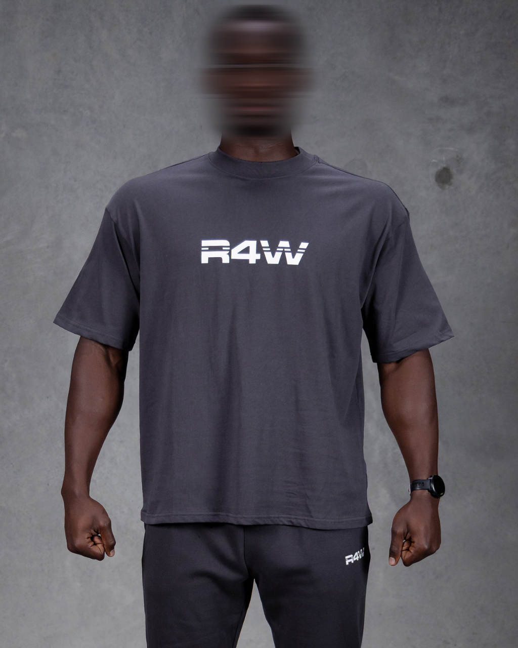 R4W OVERSIZED TEE CHARCOAL