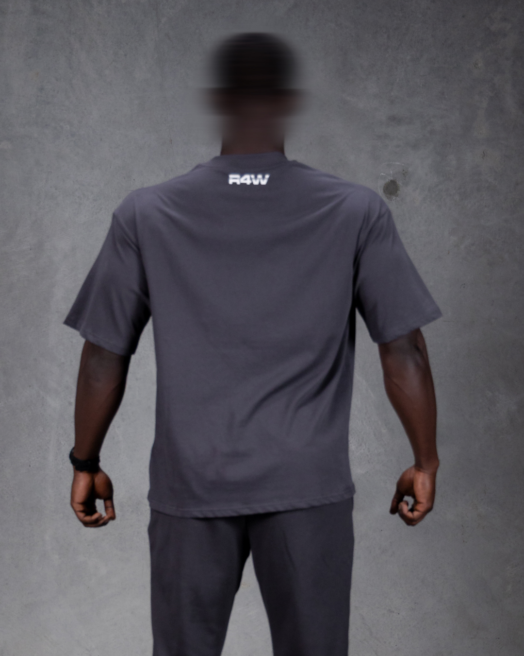 R4W OVERSIZED TEE CHARCOAL