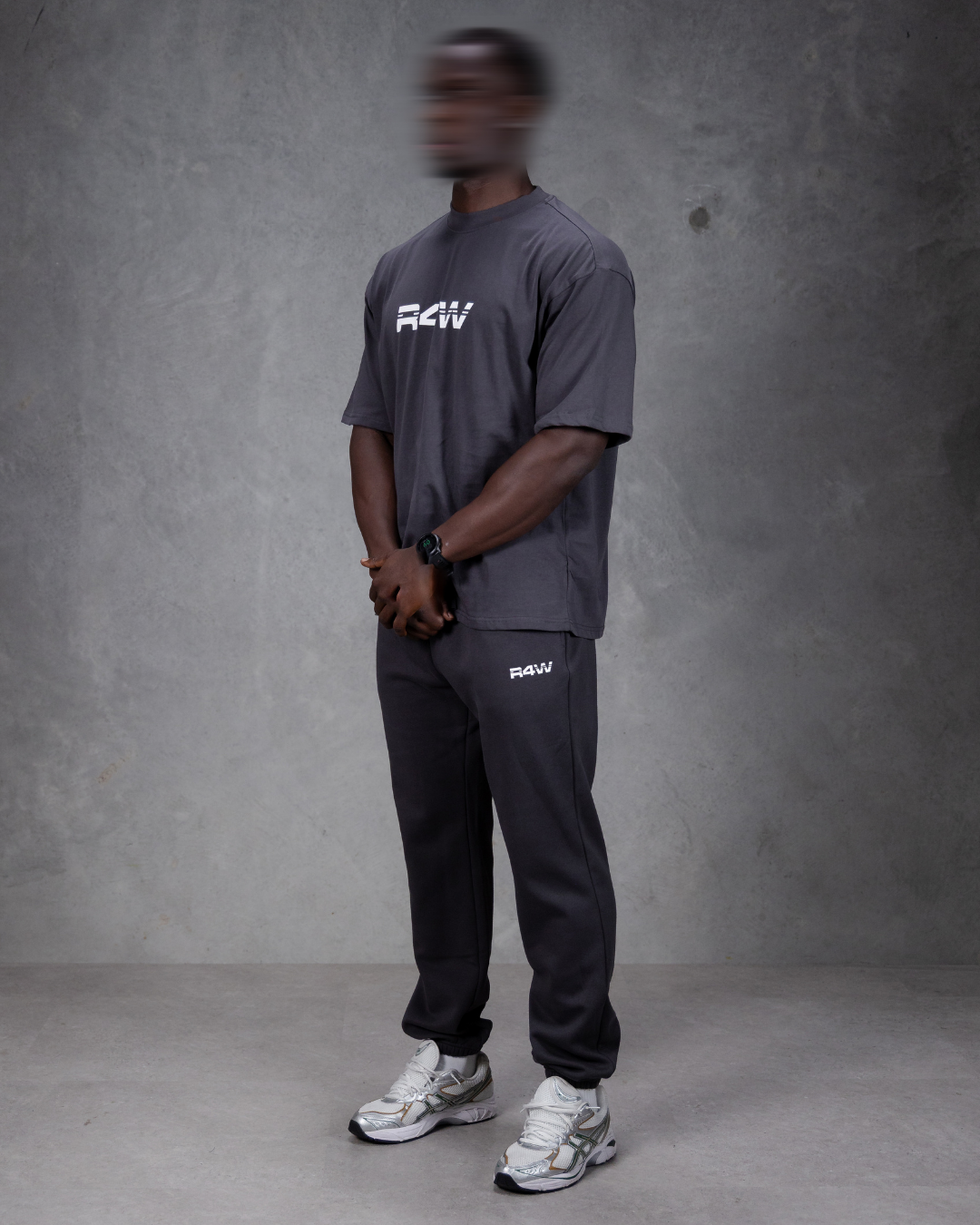 R4W OVERSIZED TEE CHARCOAL