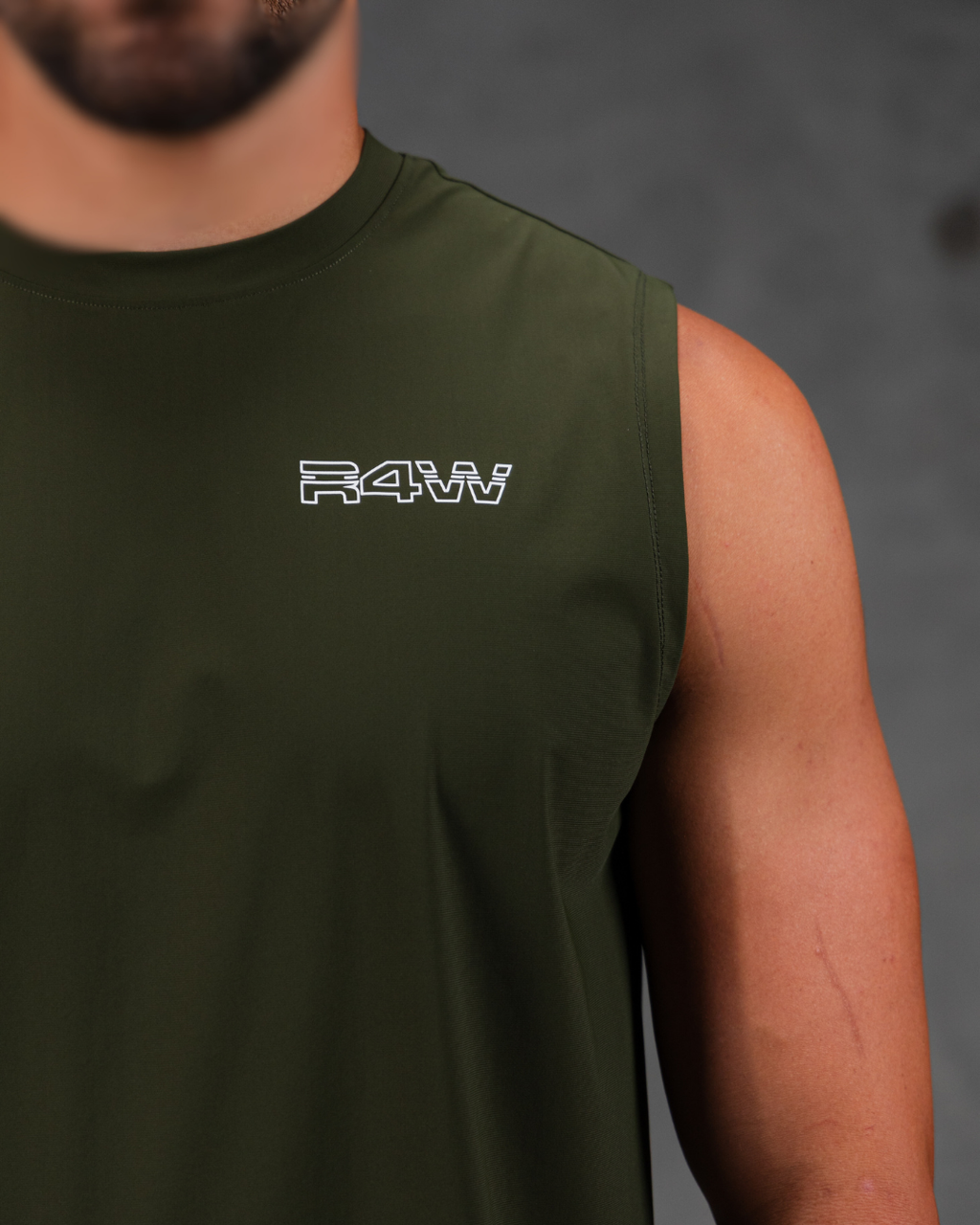 R4W PRO FLEX SINGLET OLIVE GREEN