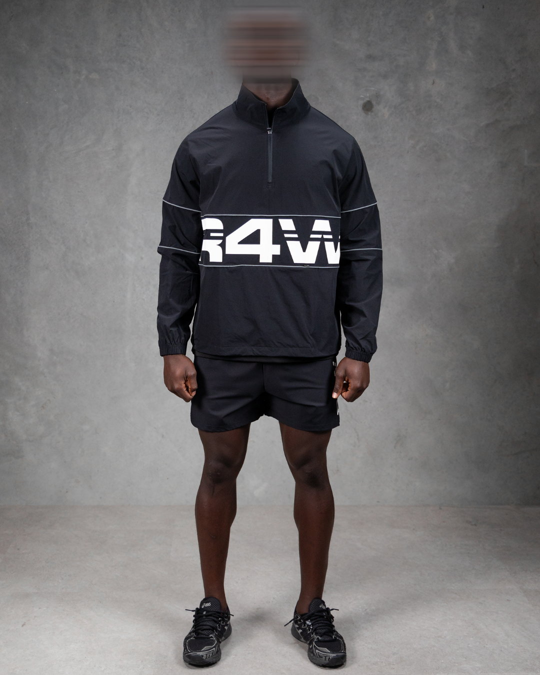 R4W DYNAMIC PULLOVER WINDBREAKER BLACK