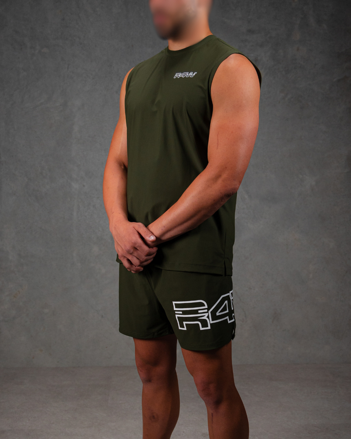 R4W PRO FLEX SHORTS OLIVE GREEN
