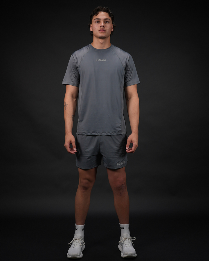 R4W ESSENTIALS TEE SLATE GREY