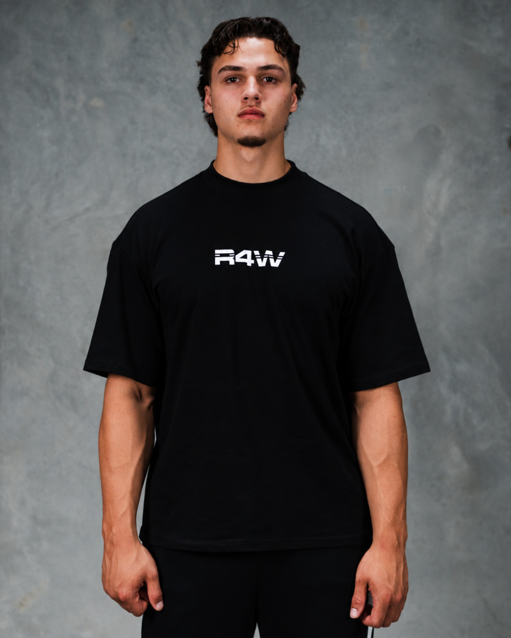 R4W OFF DUTY OVERSIZED TEE BLACK
