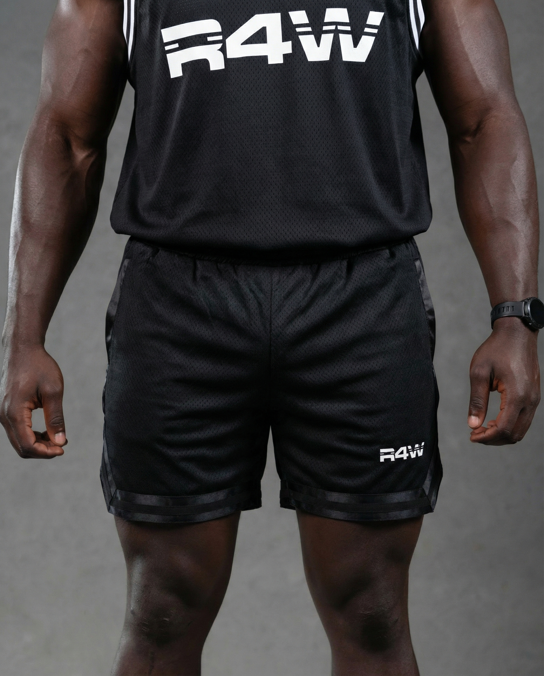 R4W BASKETBALL SHORTS BLACK