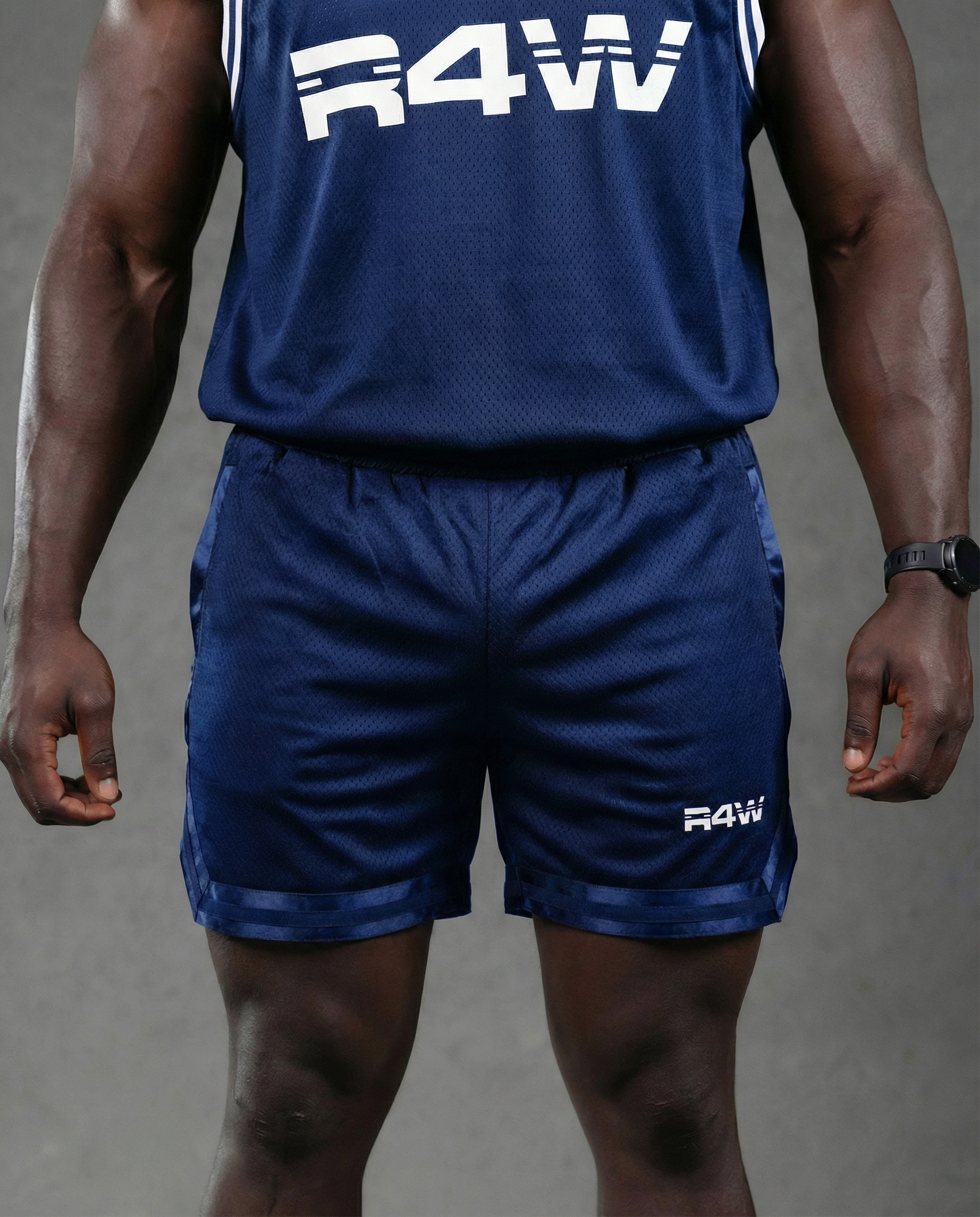 R4W BASKETBALL SHORTS NAVY BLUE