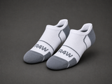 R4W COMPRESSION INVISI SOCKS WHITE/GREY