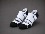 R4W COMPRESSION INVISI SOCKS WHITE/BLACK