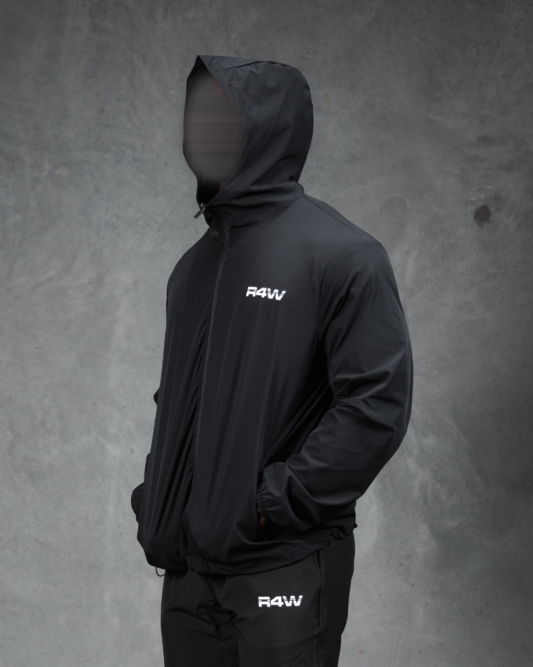 R4W ACTIVE WINDBREAKER JACKET BLACK