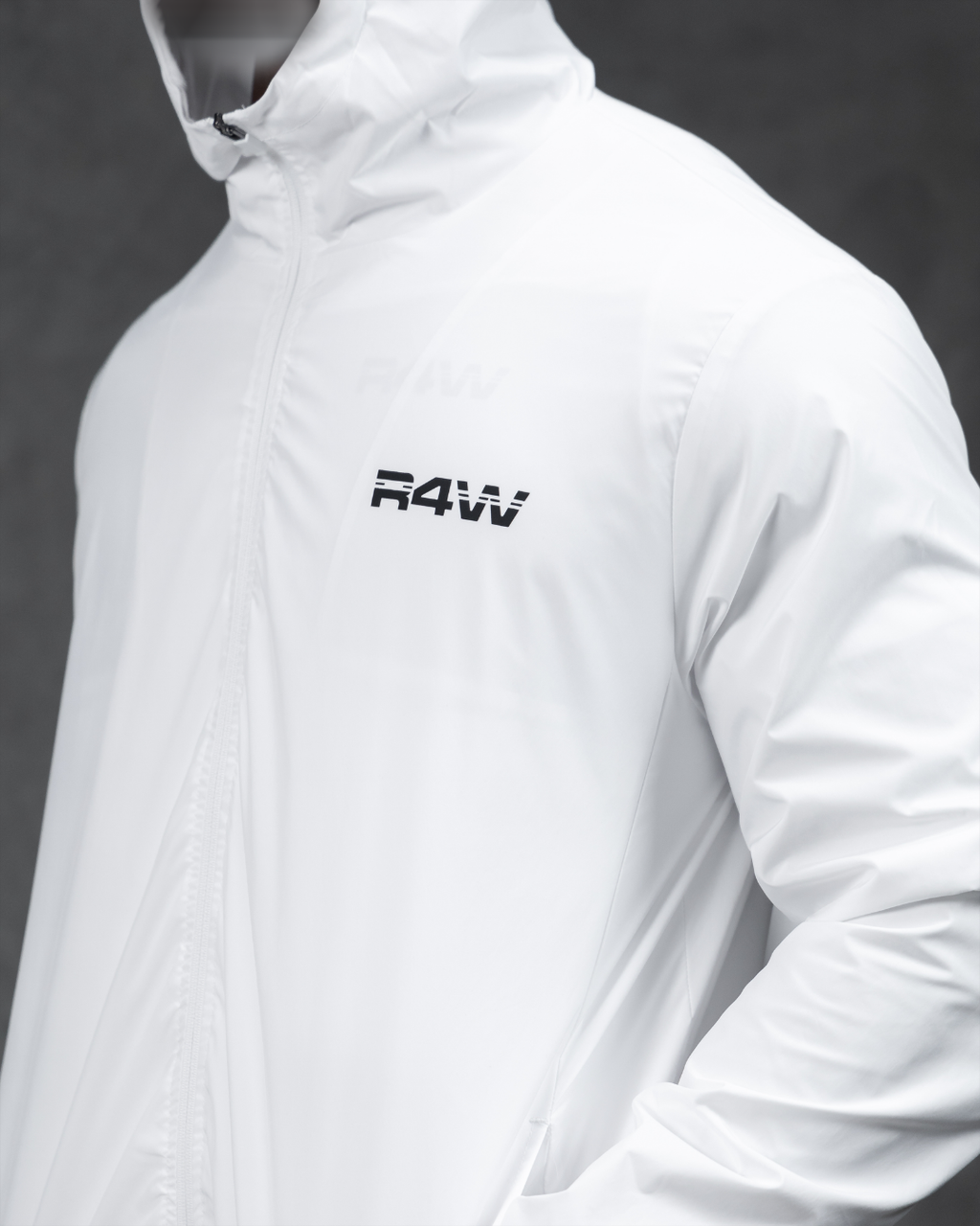 R4W ACTIVE WINDBREAKER JACKET WHITE