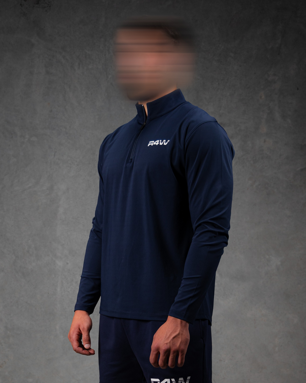 R4W ACTIVE QUARTER ZIP NAVY BLUE