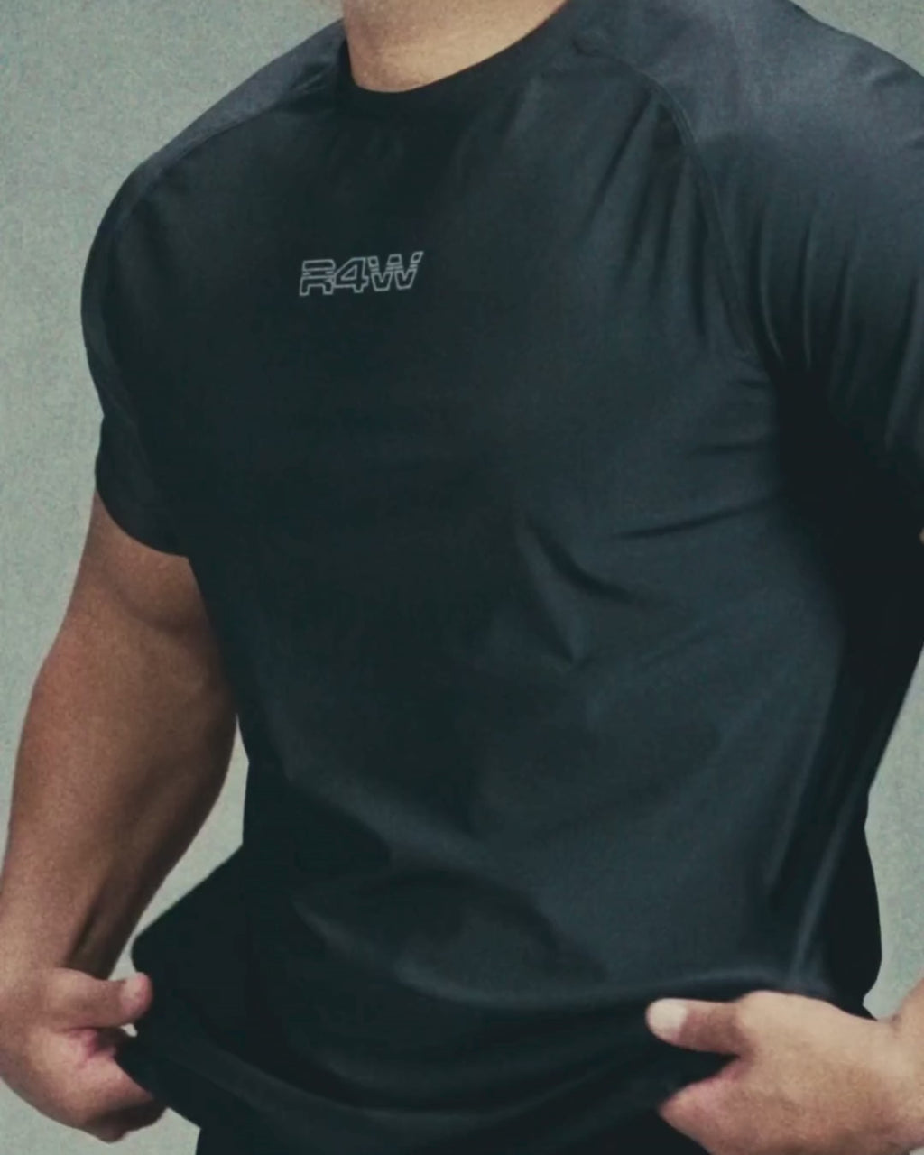 R4W PRO FLEX TEE OUTLINE BLACK